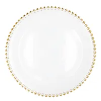HOMLA Talerz GOLDEN BALLS szklany 33 cm