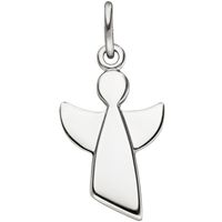 Schutzengel Anhänger 925 Silber rhod Engel mit Emaille rot oder blau 