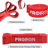 Odporová guma PROIRON 2080 x 45 mm - ČERVENÁ