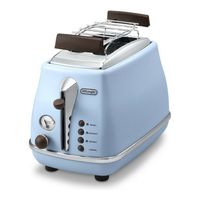 DeLonghi CTOV2103.AZ Icona Vintage 2-Scheiben Toaster Blau