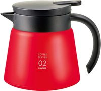 Hario V60 Insulated Server  | Thermoskanne | Edelstahl | Rot | 600 ml | VHS-60R