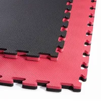 Puzzle Schaumstoff Gymnastikmatte 100x100x2cm rot-schwarz