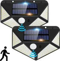 2x Solarleuchten Garten Solarlampen Für Außen Gartenleuchten Mit Bewegungsmelder Solar Aussenleuchte Wandleuchte Für Terrasse Hof
