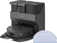 Roborock S7 Max Ultra Staubsauger Roboter mit 2pcs Free Original Mopp, Saugroboter mit Wischfunktion Wischroboter Warmlufttrocknung 5500Pa Schwarz
