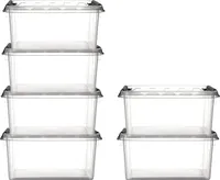 6er Set Aufbewahrungsbox stapelbar Smart Store Classic 31 transparent