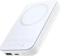 Joyroom Powerbank 10000mAh 20W Power Delivery Fast Charge Magnetická Qi 15W bezdrátová nabíječka pro iPhone kompatibilní s MagSafe White (JR-W020 White)