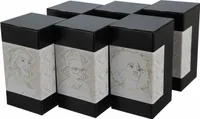 Dosenritter | 6 x eckige Vorratsdose / Teedose M aus Metall, inkl. 6 funky Klebeetiketten zum Beschriften | 12,8 x 6,8 x 6,8 cm (H,B,T)