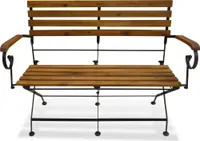 vidaXL Gartenbank Klappbar 112 cm Massivholz Akazie