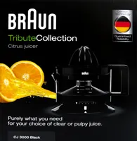 Elektrischer Entsafter Braun CJ3000BK 20W 0,35 L Schwarz