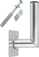 PremiumX 15cm Wandhalter Aluminium SAT Halterung für Satellitenschüssel inkl. Schraubensatz mit Dübel