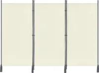 YARDIN Paravent Trennwand 275 x 180 cm Stoff Raumteiler 3 Teilig Balkon Sichtschutz Klappbar Freistehend Stellwand Faltbar Garten Büros Beige