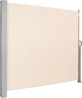 Jago® Seitenmarkise - Ausziehbar, 160/180/200x500cm, Balkon, Garten, Wasserdicht, Farbwahl - Seitenrollo, Sichtschutz, Windschutz, Sonnenschutz (Beige)