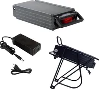 Gepäckträgerakku Universal 36V 25AH Pedelec e-bike Fahrrad Umbausatz Akku LED