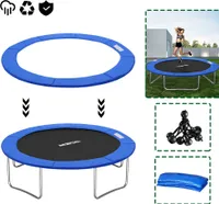 NAIZY Ø244cm 8FT Trampoline Edge Cover Blue Tear Resistant Spring Cover UV Resistant Edge Protection Safety Mat Příslušenství k trampolínám