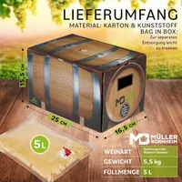 Bag in Box Wein Spätburgunder Rotwein trocken 5 L Weinhaus Müller Bornheim
