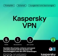 Kaspersky Secure Connection VPN 5 Geräte 1 Jahr Unbegrenztes Datenvolumen ESD
