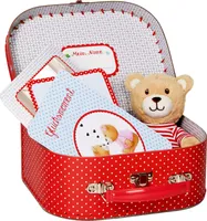 Geschenkset Teddy im Köfferchen BabyGlück
