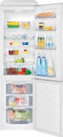 Bomann® Retro Kühl-Gefrier-Kombination mit 250 L Nutzinhalt – davon Kühlen: 186 L, Gefrieren: 64 L, Kühlschrank mit LED-Beleuchtung, Fridge mit stufenloser Temperaturregelung - KGR 7328.1 weiß