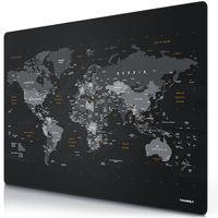 Titanwolf Gaming Mousepad, XXXL Speed Mousepad 1200 x 600 mm, szybkość i precyzja, mapa świata w języku angielskim