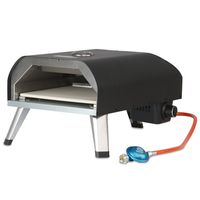 BBQ-Toro Gas Pizzaofen mit Thermometer, mobiler Pizza Ofen, 4 kW, mit Pizzastein