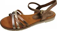 Marco Tozzi  Damenschuhe Sandalette Gold Freizeit, Schuhgröße:40 EU