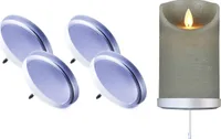 4x Kerzenhalter Kerzenständer für LED Kerzen Halter Adventskranz Ø 8cm Kerzenteller