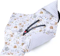 Einschlagdecke Babyschale Decke Kinderwagen 90x90cm - universal baby Babydecke für Buggy Autositz  Hirsch
