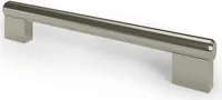 Möbelgriff Stangengriff R18 Möbelbeschlag Edelstahl-Optik Küchengriff Sockelgriff Lochabstand 160mm