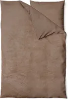 Winter Bettwäsche Teddy Plüsch 135x200 + 80x80 Bettbezug Cashmere Touch Nicki Uni / Wende Nougat