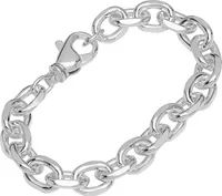 Armband 925 Sterling Silber 19cm Ankerkette 4 fach diamantiert Herren Armkette