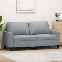 Möbel 2-Sitzer-Sofa Hellgrau 140 cm Stoff - Klassische Sofas 359163