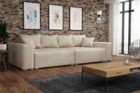Big Sofa Couchgarnitur REGGIO Megasofa mit Schlaffunktion Beige