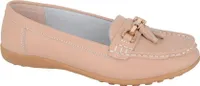 Boulevard - Damen Halbschuhe, Quaste, Aktion Leder DF2394 (42 EU) (Beige)