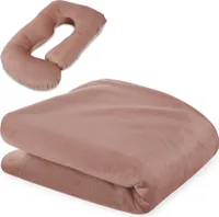 Obal na tehotenský vankúš v tvare písmena J - náhradný poťah na dojčiaci vankúš XXL, polohovací vankúš, vankúš Swan, útulný vankúš, pohodlný vankúš a vankúš na spanie - poťah na vankúš 180 cm, snímateľný a prateľný