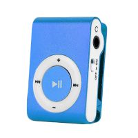 Mini MP3 Player tragbarer TF -Kartensteckplatz Metal Clip USB Sport Digital Music Walkman zum Laufen-Blau