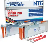 Zwischenwandverschluss Spannbrett Klemmbrett 2400mm - 2700mm + 2 Halteschlaufen