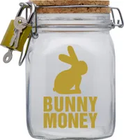 Spardose Geld Geschenk Ideen Bunny Money Transparent Gold Größe L 1 Liter