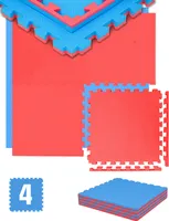 2 cm Dick: 1m² Bodenschutz Fitnessmatte - 4 Sportmatten 50 x 50 Optische Mängel