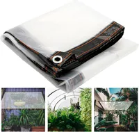 TolleTour Wasserdichte Transparente PVC Plane mit Ösen, wetterfeste Plane strapazierfähige Vordächer Faltbar,2 × 3M Regenschutz Abdeckplane für Gartenmöbel Pflanzen Gewächshaus