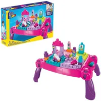 Mattel FFG22 - Mega Bloks - Bau- und Spieltisch, pink, 30 Teile