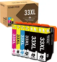 6pk kompatible Tintenpatrone ersetzt für Epson 33XL XP-7100 XP-540 XP-530 XP-640 XP-630 XP-830 XP-645 Photo Schwarz Schwarz Cyan Magenta Gelb