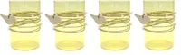 Teelichthalter aus Glas 9 x 13,5cm 4 Stück