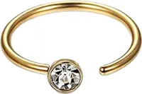 Stück gefälschter Nasenring C-Form Strass-Zubehör geometrisch funkelnder Nasenring für Party-Golden