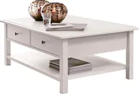 Couchtisch KOPENHAGEN in weiß, Landhausstil, 2 Schubkästen, 102 cm breit