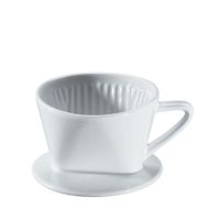 Kaffeefilter aus robuster weiß glasiert geschmacksneutral Keramik