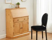Sekretär - MDF & Kiefernholz - Eichefarben - CLEORE