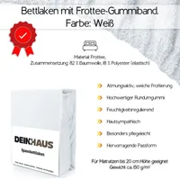 Frottee Spannbetttuch Spannbettlaken Bettlaken Bettücher BAUMWOLLE Farben Laken weiß 120X200