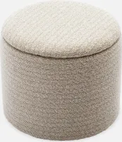 sweeek - Stoffhocker mit Stauraum - Weiß