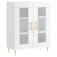 Kredens biały wysoki połysk 69,5x34x90 cm materiał drewnopochodny
