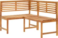 Ankonbej Garten-Eckbank 140 cm Massivholz Akazie